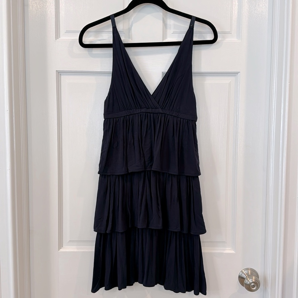 Navy JCrew layered flowy dress